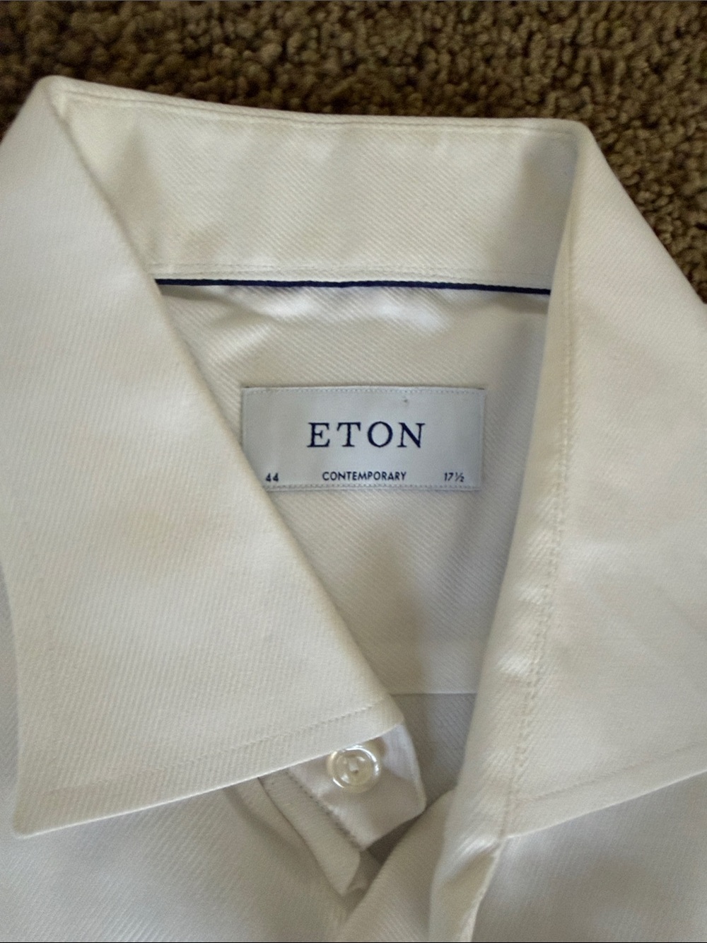 Eton contemporary 17.5 x 44 White Men's Dress Shirt